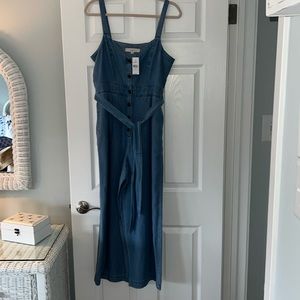 New with tags.  Loft Soft chambray jumpsuit.